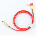 90 degrees 3.5mm male to male AUX cable with the metal spring protection